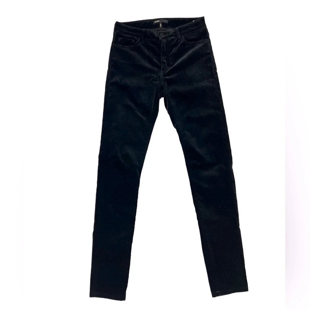 Maje Velvet Black Trousers Pants Jeans 34 XS‎ Grunge Old Money Classic Basic